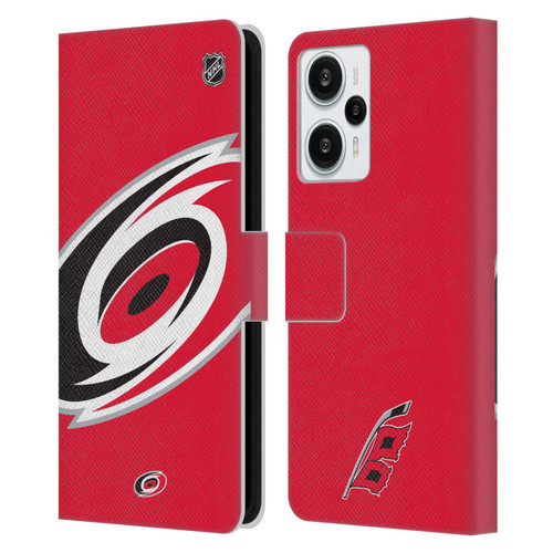 NHL Carolina Hurricanes Oversized Leather Book Wallet Case Cover For Xiaomi Redmi Note 12T