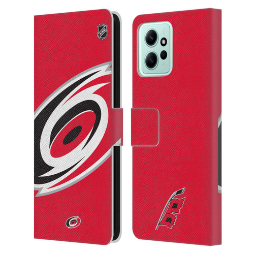 NHL Carolina Hurricanes Oversized Leather Book Wallet Case Cover For Xiaomi Redmi 12
