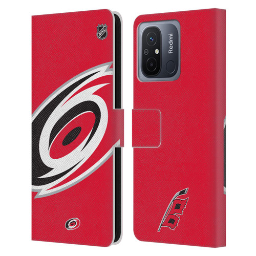 NHL Carolina Hurricanes Oversized Leather Book Wallet Case Cover For Xiaomi Redmi 12C