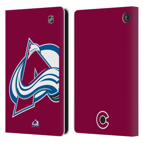 NHL Colorado Avalanche Oversized Leather Book Wallet Case Cover For Amazon Fire 7 2022
