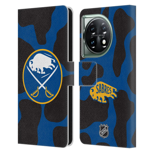 NHL Buffalo Sabres Cow Pattern Leather Book Wallet Case Cover For OnePlus 11 5G