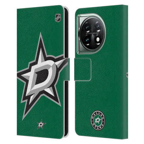 NHL Dallas Stars Oversized Leather Book Wallet Case Cover For OnePlus 11 5G