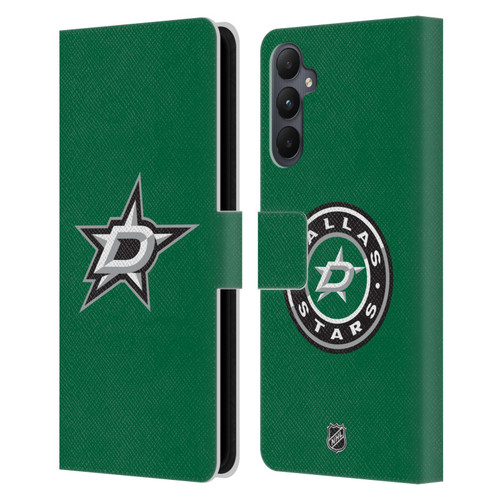 NHL Dallas Stars Plain Leather Book Wallet Case Cover For Samsung Galaxy A05s