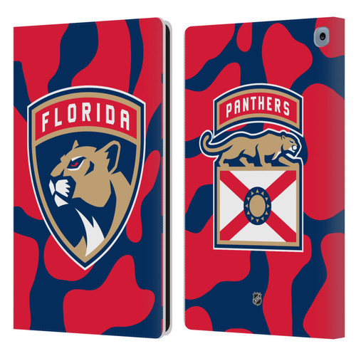 NHL Florida Panthers Cow Pattern Leather Book Wallet Case Cover For Amazon Fire HD 10 / Plus 2021