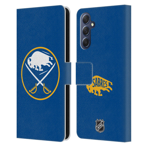 NHL Buffalo Sabres Plain Leather Book Wallet Case Cover For Samsung Galaxy M54 5G