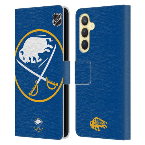 NHL Buffalo Sabres Oversized Leather Book Wallet Case Cover For Samsung Galaxy S23 FE 5G