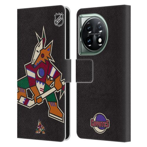 NHL Arizona Coyotes Oversized Leather Book Wallet Case Cover For OnePlus 11 5G