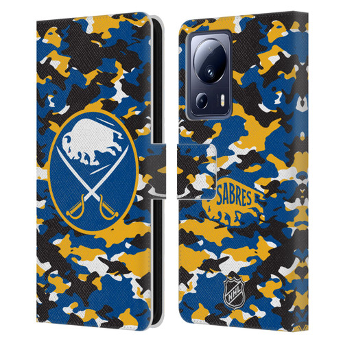 NHL Buffalo Sabres Camouflage Leather Book Wallet Case Cover For Xiaomi 13 Lite 5G