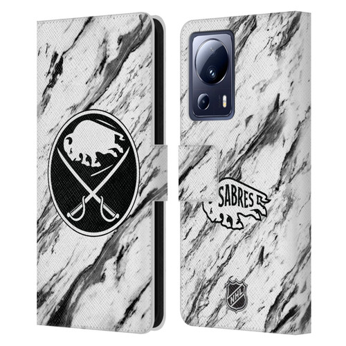 NHL Buffalo Sabres Marble Leather Book Wallet Case Cover For Xiaomi 13 Lite 5G