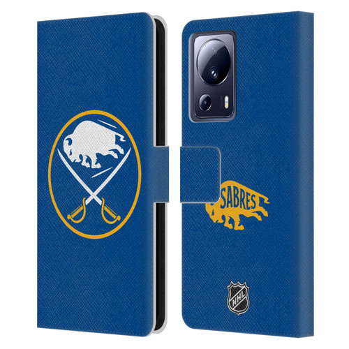 NHL Buffalo Sabres Plain Leather Book Wallet Case Cover For Xiaomi 13 Lite 5G