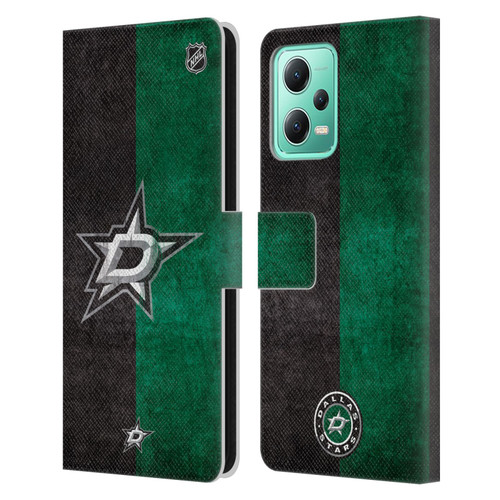 NHL Dallas Stars Half Distressed Leather Book Wallet Case Cover For Xiaomi Redmi Note 12 5G