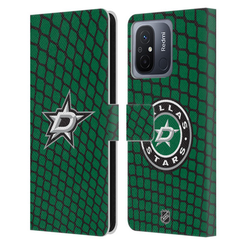 NHL Dallas Stars Net Pattern Leather Book Wallet Case Cover For Xiaomi Redmi 12C