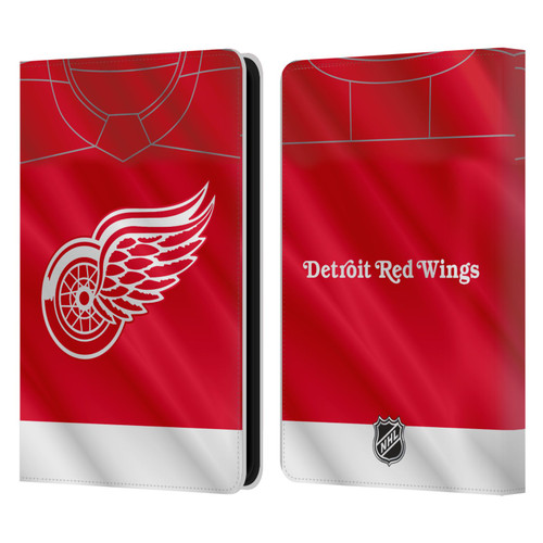 NHL Detroit Red Wings Jersey Leather Book Wallet Case Cover For Amazon Kindle 11th Gen 6in 2022