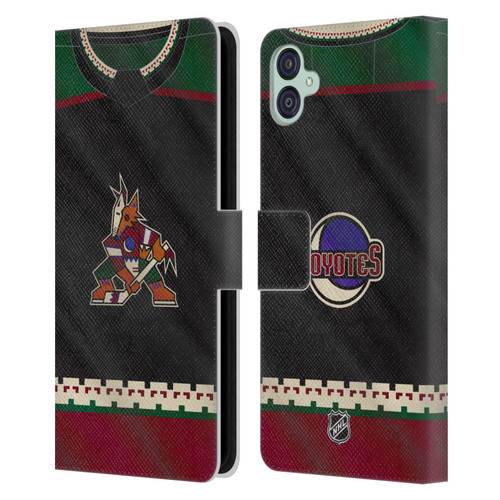 NHL Arizona Coyotes Jersey Leather Book Wallet Case Cover For Samsung Galaxy M04 5G / A04e