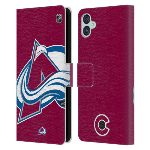 NHL Colorado Avalanche Oversized Leather Book Wallet Case Cover For Samsung Galaxy M04 5G / A04e