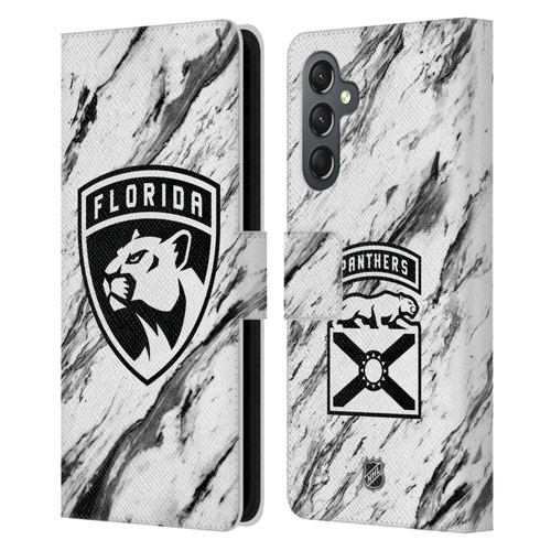 NHL Florida Panthers Marble Leather Book Wallet Case Cover For Samsung Galaxy A25 5G