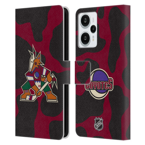NHL Arizona Coyotes Cow Pattern Leather Book Wallet Case Cover For Xiaomi Redmi Note 12T