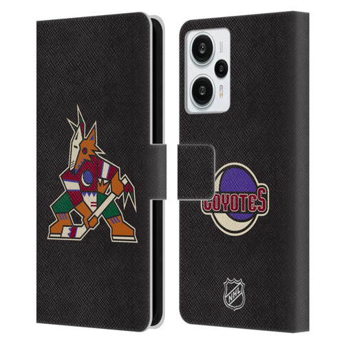 NHL Arizona Coyotes Plain Leather Book Wallet Case Cover For Xiaomi Redmi Note 12T