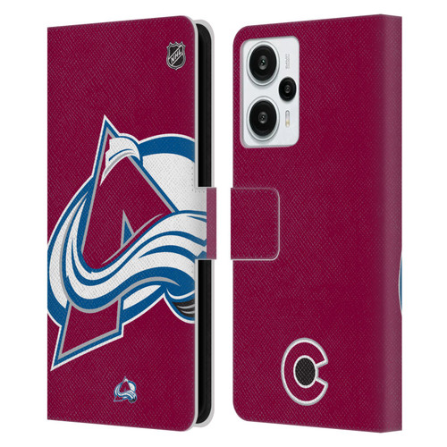 NHL Colorado Avalanche Oversized Leather Book Wallet Case Cover For Xiaomi Redmi Note 12T