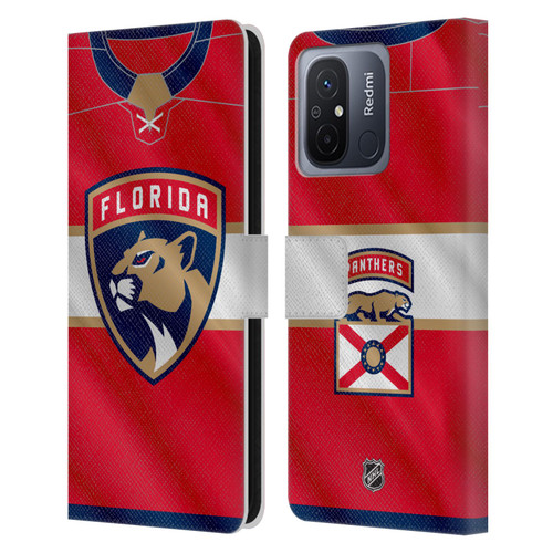 NHL Florida Panthers Jersey Leather Book Wallet Case Cover For Xiaomi Redmi 12C