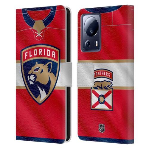 NHL Florida Panthers Jersey Leather Book Wallet Case Cover For Xiaomi 13 Lite 5G