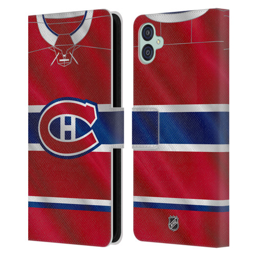 NHL Montreal Canadiens Jersey Leather Book Wallet Case Cover For Samsung Galaxy M04 5G / A04e