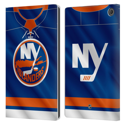NHL New York Islanders Jersey Leather Book Wallet Case Cover For Amazon Fire Max 11 2023