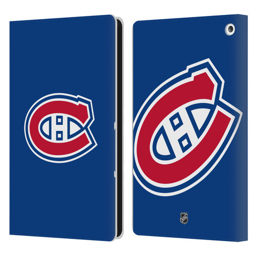 NHL Montreal Canadiens Plain Leather Book Wallet Case Cover For Amazon Fire HD 8/Fire HD 8 Plus 2020
