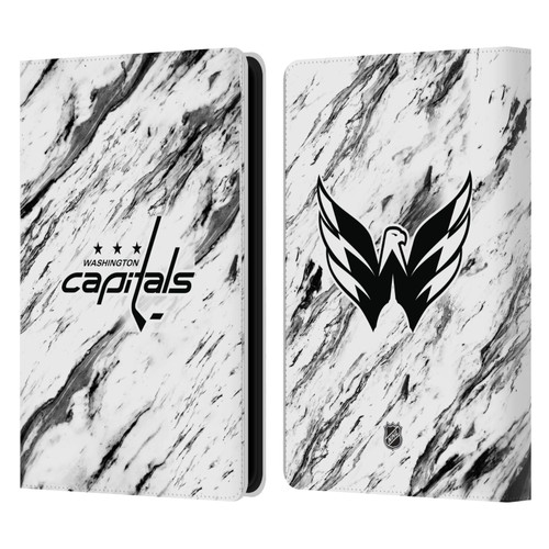 NHL Washington Capitals Marble Leather Book Wallet Case Cover For Amazon Kindle Paperwhite 5 (2021)
