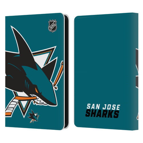 NHL San Jose Sharks Oversized Leather Book Wallet Case Cover For Amazon Kindle 11th Gen 6in 2022