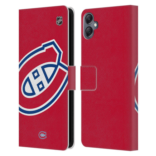 NHL Montreal Canadiens Oversized Leather Book Wallet Case Cover For Samsung Galaxy A05