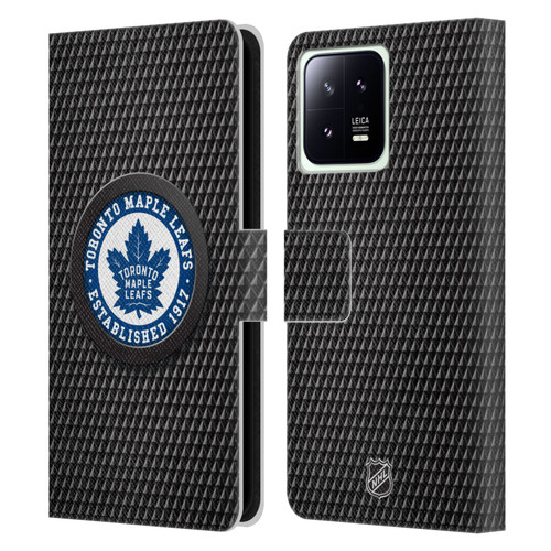 NHL Toronto Maple Leafs Puck Texture Leather Book Wallet Case Cover For Xiaomi 13 5G