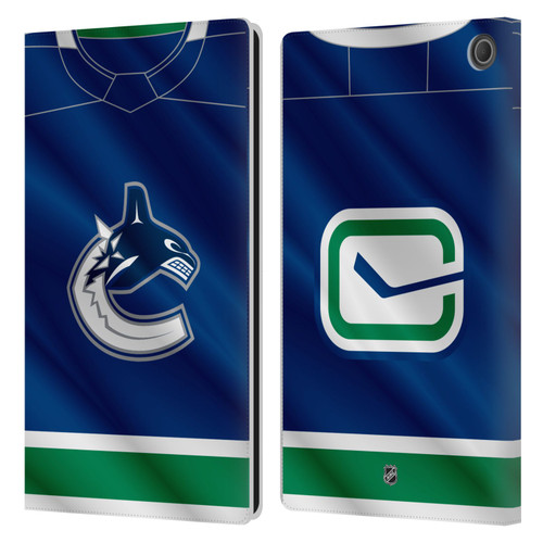 NHL Vancouver Canucks Jersey Leather Book Wallet Case Cover For Amazon Fire Max 11 2023