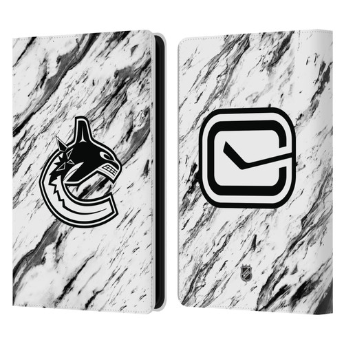 NHL Vancouver Canucks Marble Leather Book Wallet Case Cover For Amazon Kindle Paperwhite 5 (2021)