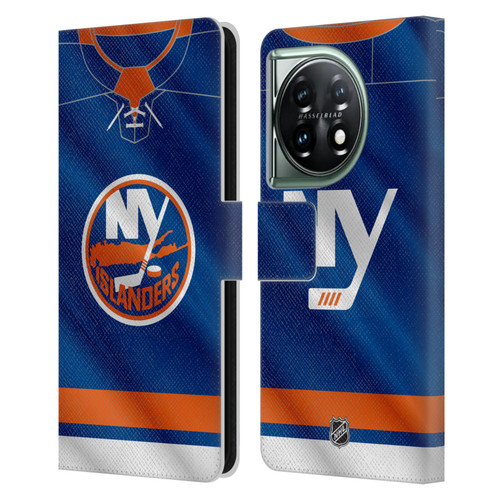 NHL New York Islanders Jersey Leather Book Wallet Case Cover For OnePlus 11 5G