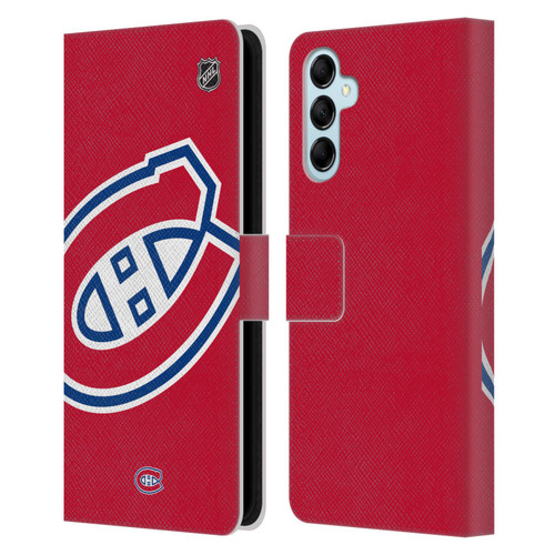 NHL Montreal Canadiens Oversized Leather Book Wallet Case Cover For Samsung Galaxy M14 5G