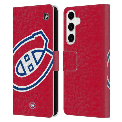 NHL Montreal Canadiens Oversized Leather Book Wallet Case Cover For Samsung Galaxy S24+ 5G