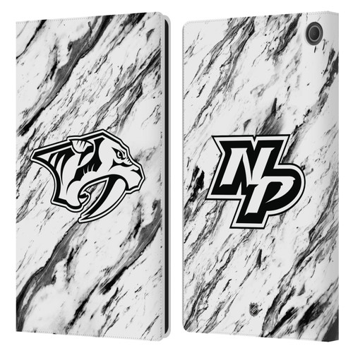 NHL Nashville Predators Marble Leather Book Wallet Case Cover For Amazon Fire Max 11 2023