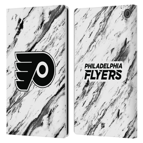 NHL Philadelphia Flyers Marble Leather Book Wallet Case Cover For Amazon Fire Max 11 2023
