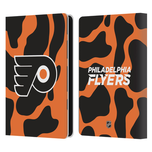 NHL Philadelphia Flyers Cow Pattern Leather Book Wallet Case Cover For Amazon Kindle Paperwhite 5 (2021)