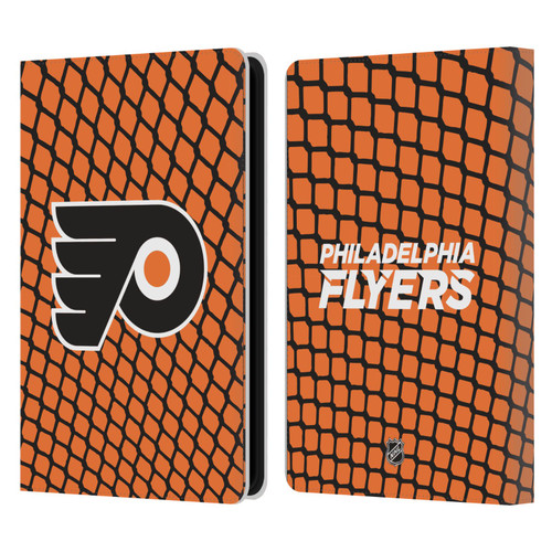NHL Philadelphia Flyers Net Pattern Leather Book Wallet Case Cover For Amazon Kindle Paperwhite 5 (2021)