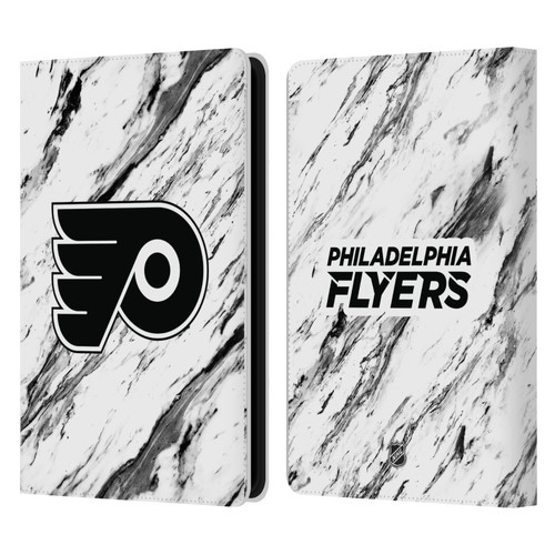 NHL Philadelphia Flyers Marble Leather Book Wallet Case Cover For Amazon Kindle Paperwhite 5 (2021)
