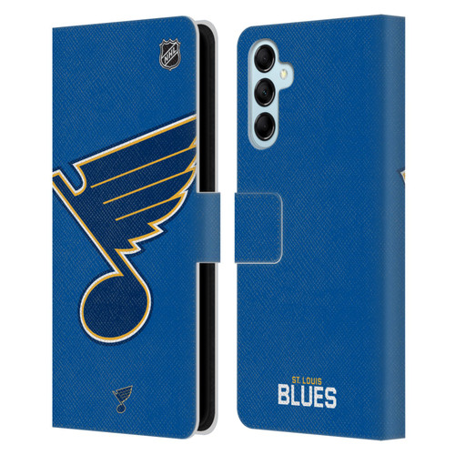 NHL St Louis Blues Oversized Leather Book Wallet Case Cover For Samsung Galaxy M14 5G