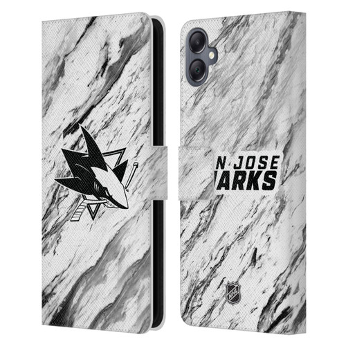 NHL San Jose Sharks Marble Leather Book Wallet Case Cover For Samsung Galaxy A05