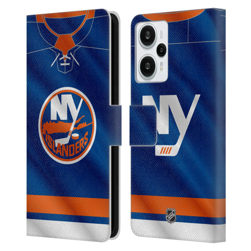 NHL New York Islanders Jersey Leather Book Wallet Case Cover For Xiaomi Redmi Note 12T