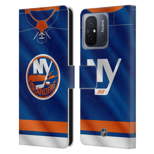 NHL New York Islanders Jersey Leather Book Wallet Case Cover For Xiaomi Redmi 12C