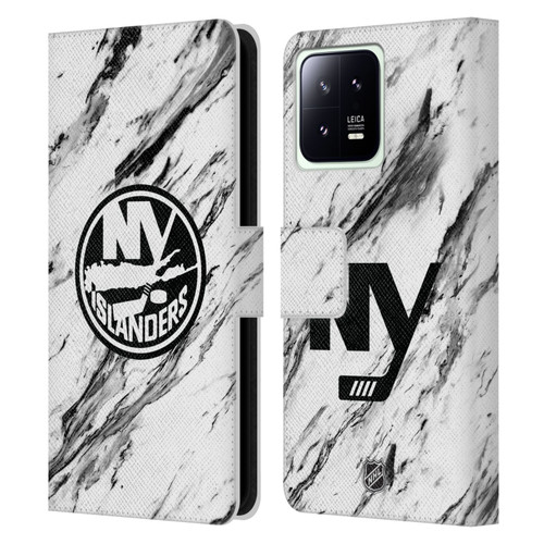 NHL New York Islanders Marble Leather Book Wallet Case Cover For Xiaomi 13 5G