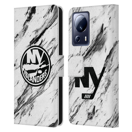 NHL New York Islanders Marble Leather Book Wallet Case Cover For Xiaomi 13 Lite 5G
