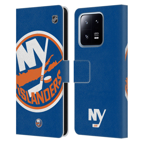 NHL New York Islanders Oversized Leather Book Wallet Case Cover For Xiaomi 13 Pro 5G