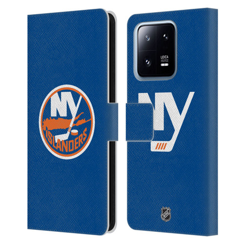 NHL New York Islanders Plain Leather Book Wallet Case Cover For Xiaomi 13 Pro 5G